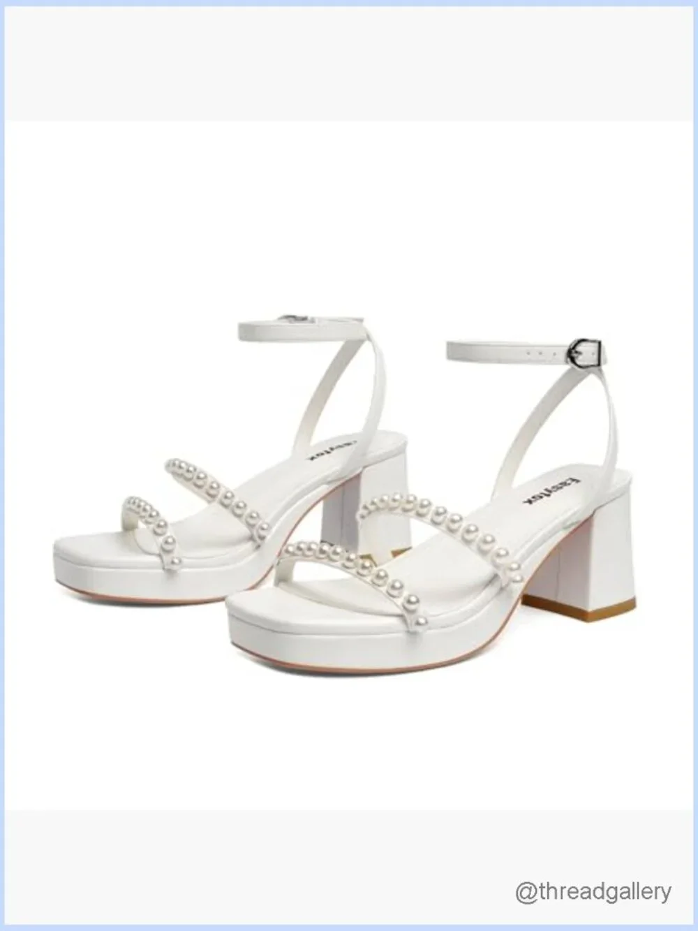 Open Toe Chunky Heels Platform Sandals Strap 2.76